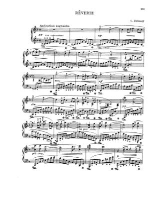 Reverie - Debussy Free Piano Sheet Music PDF