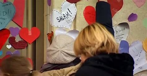 Heart Shaped Messages Of Support Left At Swedish Mosque After Arson