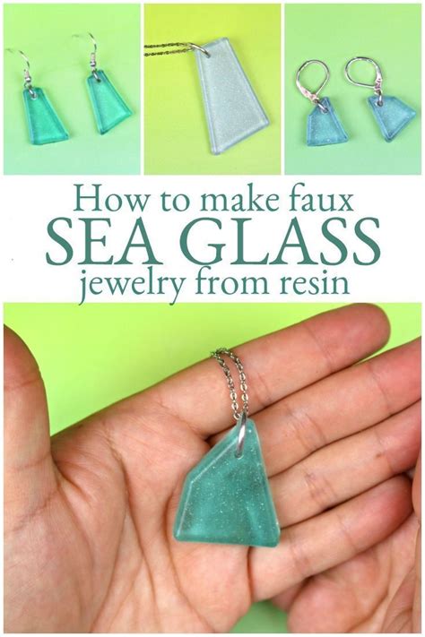 Make Your Own Sea Glass Inspired Resin Jewelry Resin Jewelry Diy Resin Crafts Sea Glass Jewelry