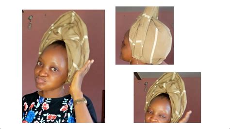 Simple Way To Tie Aso Oke For Beginners Asooke Gele Headwrap Youtube