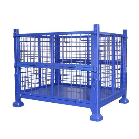 China High Quality Foldable Pallet Steel Cage Warehouse Auto Parts