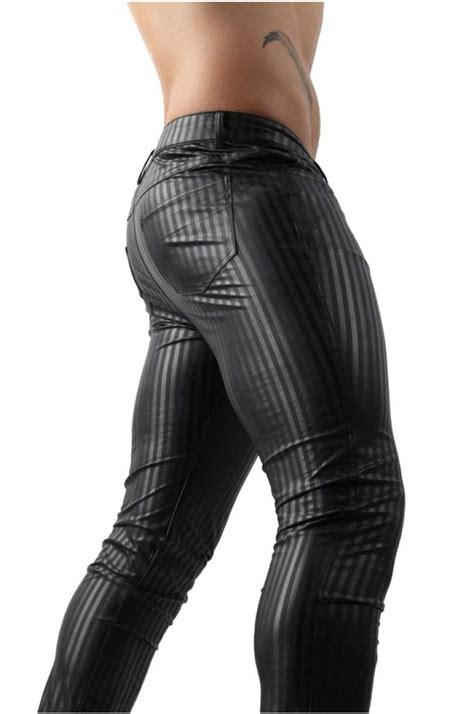 Black Faux Leather Pants With Stripes Faux Leather Pants Leather