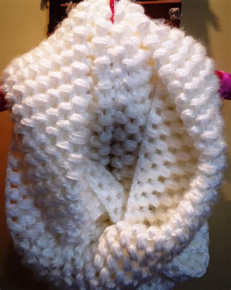 Snood ou Tour de cou au crochet au point de bouffée