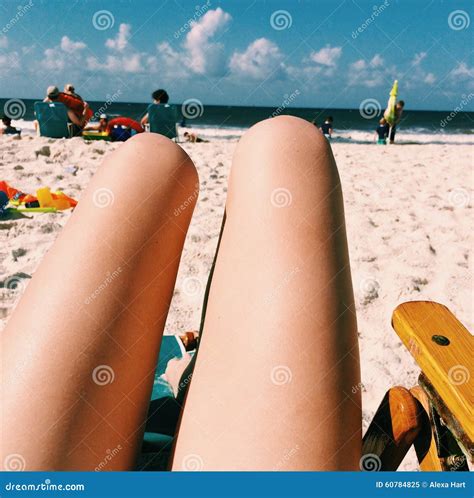 Beach Legs Stock Image Image Of Ocean Tanning Summer 60784825