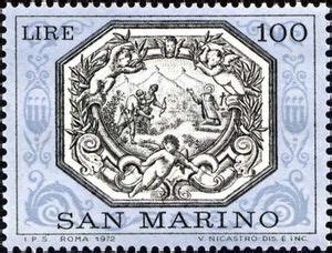 Stamp Legende Sint Maarten San Marino The Legend Of St Marinus Mi Sm