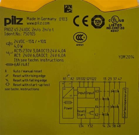 Pilz Pnoz S5 Sicherheitsrelais 750105 24 VDC EBay