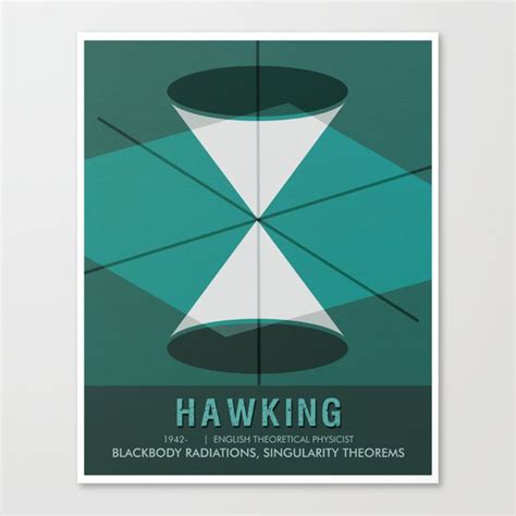 Science Poster Stephen Hawking Theoretical Physicist Canvas Print