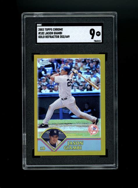 Topps Chrome Gold Refractor Jason Giambi For Sale