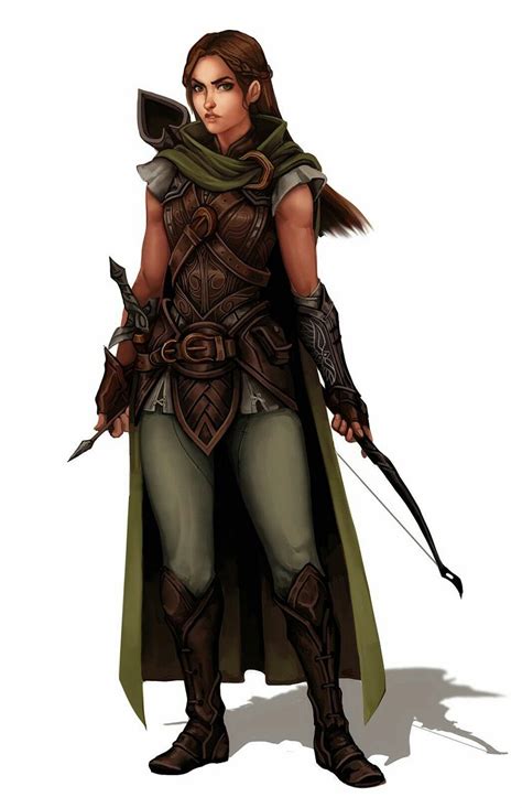 Female Human Ranger Pathfinder Pfrpg Dnd Dandd 3 5 5th Ed D20 Fantasy