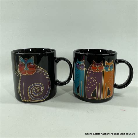 2 Laurel Burch Cat Mugs Siamese Cats And Mythical Cat 20647