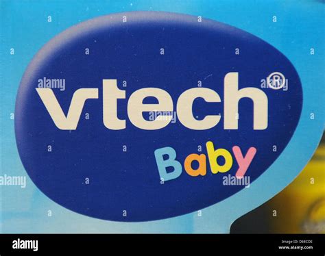 The logo of the Chinese computer company VTech, manufacturer of learning computers for children ...