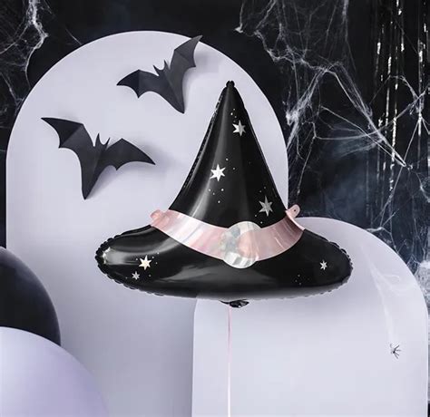 Black Witch Hat Shape Foil Balloon Party Splendour