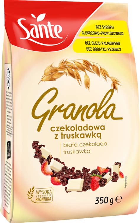 Granola Z Bia Czekolad Z Truskawkami G Sante Sklep