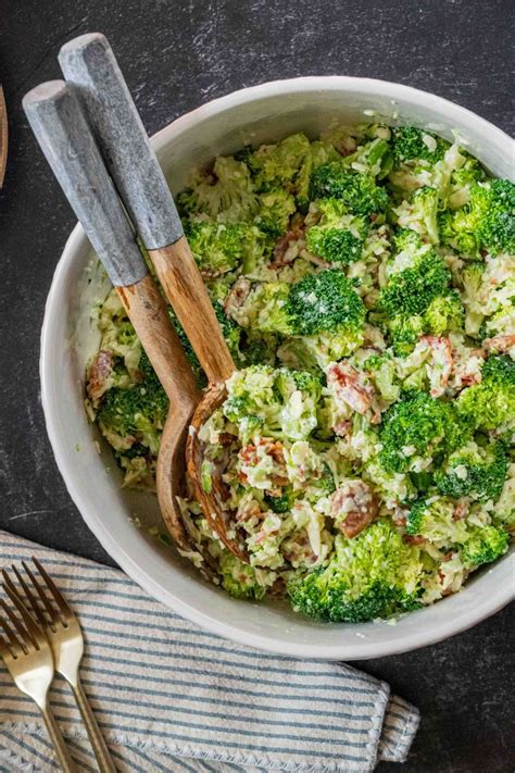 Creamy Bacon Broccoli Salad Recipe With Cheddar Jawns I Cooked