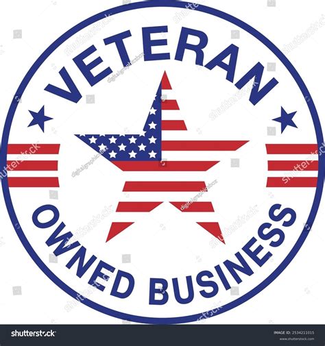 Veteran Owned Business American Flag Veterans Stock Vector (Royalty
