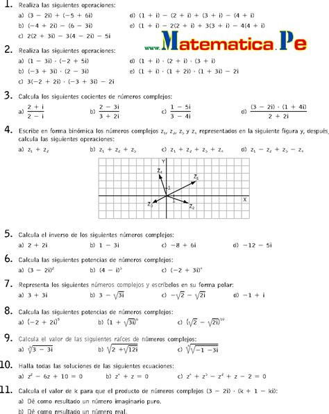 NÚMEROS COMPLEJOS EJERCICIOS RESUELTOS MATEMATICAS 1 BACHILLERATO PDF