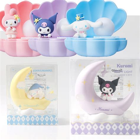 Miniso Sanrio Luz LED Noturna Kuromi Lâmpada Canela Minha Melodia