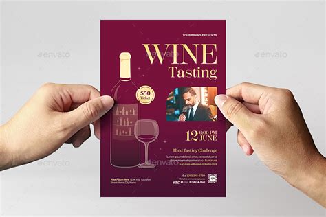 Wine Tasting Flyer Template Print Templates Graphicriver