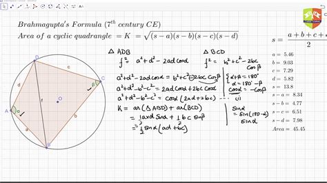 Brahmagupta S Formula Proof Ll Geometry Youtube