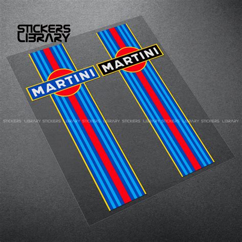 Motorcycle Car High Quality Stickers Martini Sponsor Decals Vinyl