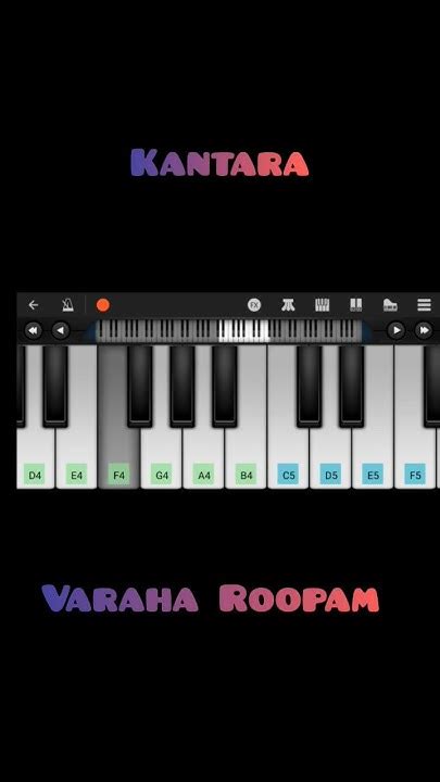 Varaha Roopam Music Paino Notes Kannadamusic Piano Shorts Youtube