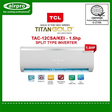 Tcl Split Type Aircon 1 5hp Inverter Tac 12csa Kei Shopee Philippines