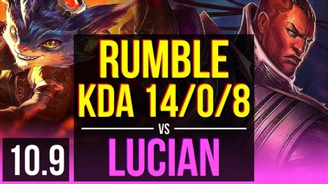 Rumble Vs Lucian Mid Kda Legendary Kr Master V