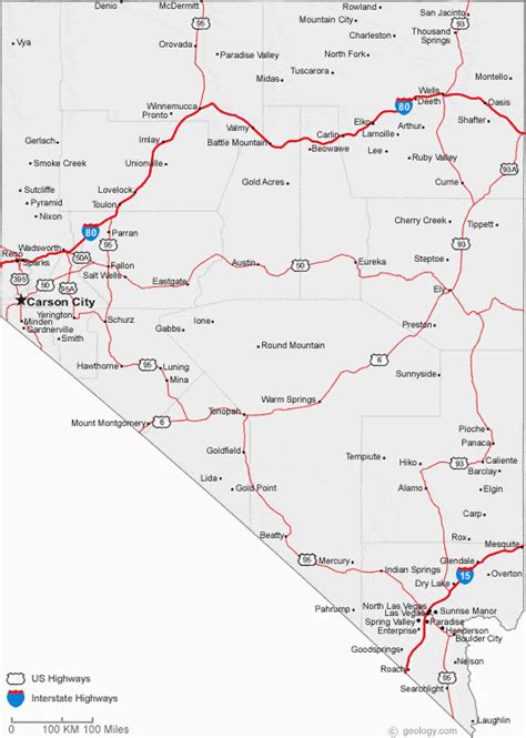 Road Map Of Arizona and Nevada | secretmuseum