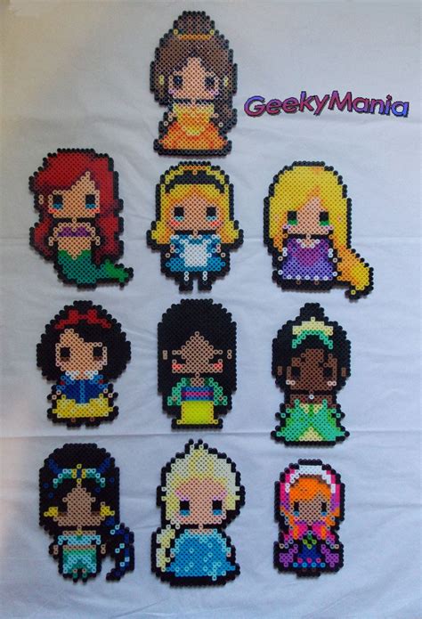 Disney Princess Perler Beads By Geekymania Plantillas Hama Beads