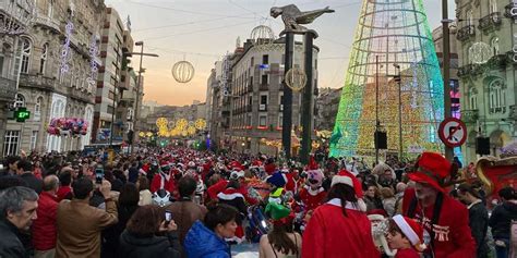 La Papanoelada Motera Hace Que La Navidad De Vigo Ruja M S Fuerte Que