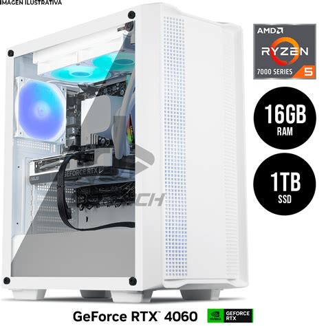 Computadora PRIDE GAMING DPC POLAR NVIDIA GeForce RTX 4060 AMD