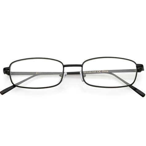 Classic Vintage Inspired Rectangle Flat Clear Lens Glasses Zerouv