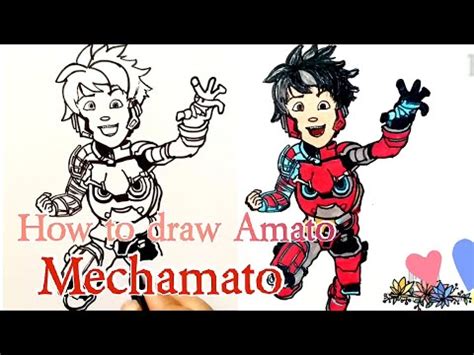 Mechamato How To Draw Aamato Mechamato Amato Ezdraw Drawing