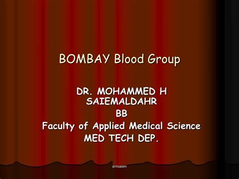 PPT - BOMBAY Blood Group PowerPoint Presentation, free download - ID:871307