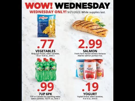 Hy Vee WOW Wednesday Vegetables Salmon 7UP Yogurt Super Hot Deal