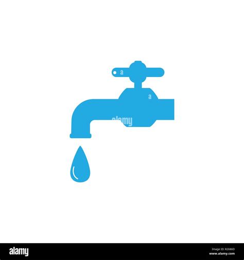 Icono De Grifo Grifo De Agua Firmar Silueta Azul Ilustraci N