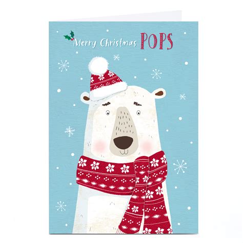 Buy Personalised Cory Reid Christmas Card Pops Polar Bear For Gbp 2