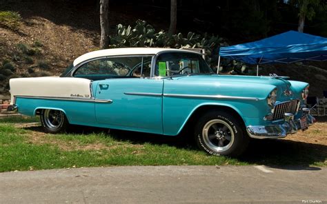 1955 Chevrolet Bel Air Sport Coupe White Over Turquoise Fvr