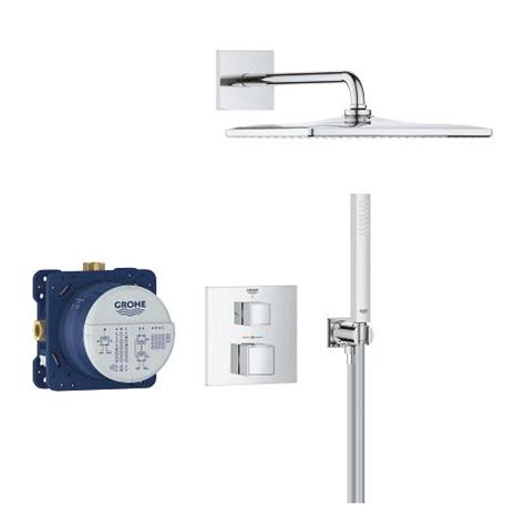 Grohtherm Cube Ensemble De Douche Encastr Avec Rainshower Mono