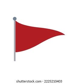 Red Triangulat Flag Vector Emoji Stock Vector (Royalty Free) 2225210403 ...