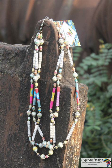 Our Beautiful Hand Made Necklaces Made Of Recycled Paper Formed Into Beads In Uganda Are