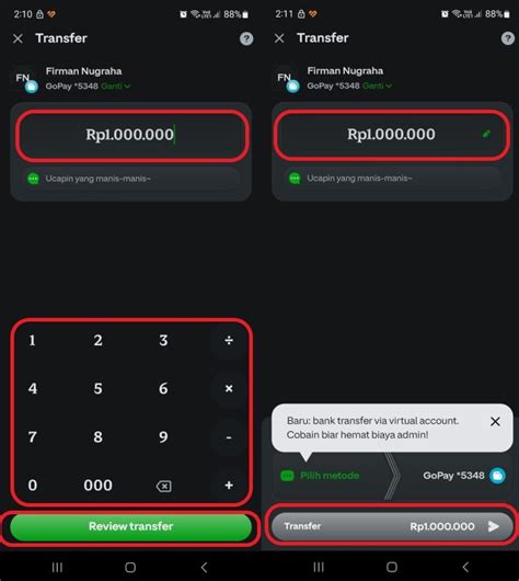 transfer saldo gopay  sesama akun  biaya