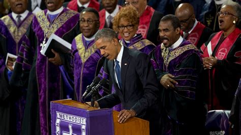 President Obama Sings ‘amazing Grace At Funeral For Charleston