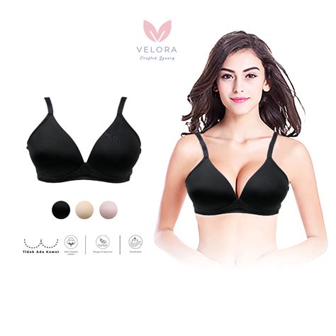 Jual Velora Bra Wireless Seamless Tanpa Kawat Busa Tipis Size B