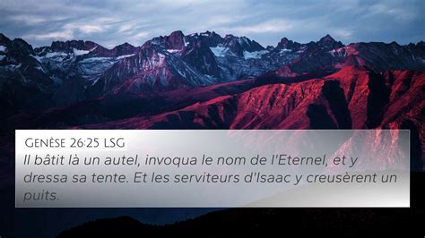 Genèse 26 25 LSG 4K Wallpaper Il bâtit là un autel invoqua le nom de