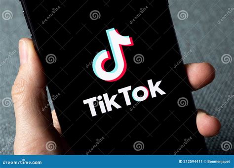 Tik Tok Application Icon On Apple Imac Monitor Screen Close Up Tik Tok