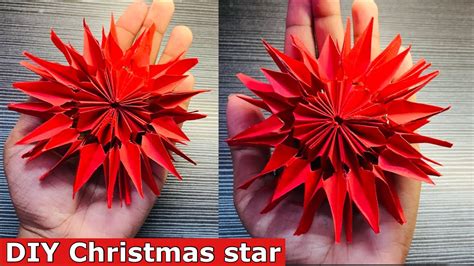 Simple Christmas Star Making How To Make Christmas Star At Home Youtube