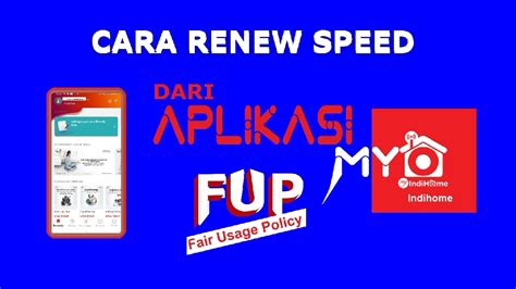 Cara Reset Fup Dari Aplikasi My Indihome Resmi Dan Terbaru Fup