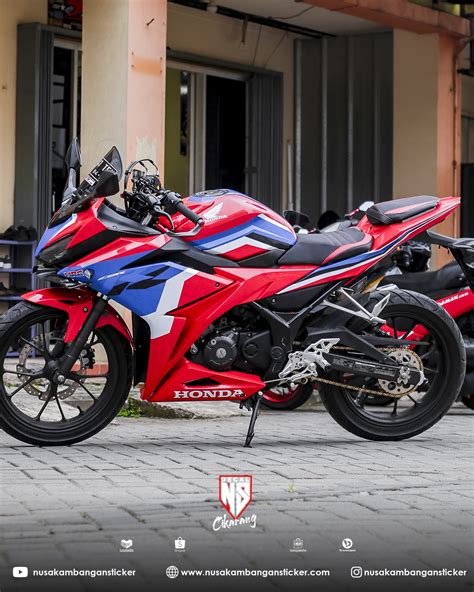 Sticker Motor Honda CBR 150 R All New Merah Tricolor Modifikasi Stiker