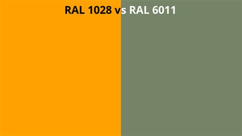 Ral 1028 Vs 6011 Ral Colour Chart Uk